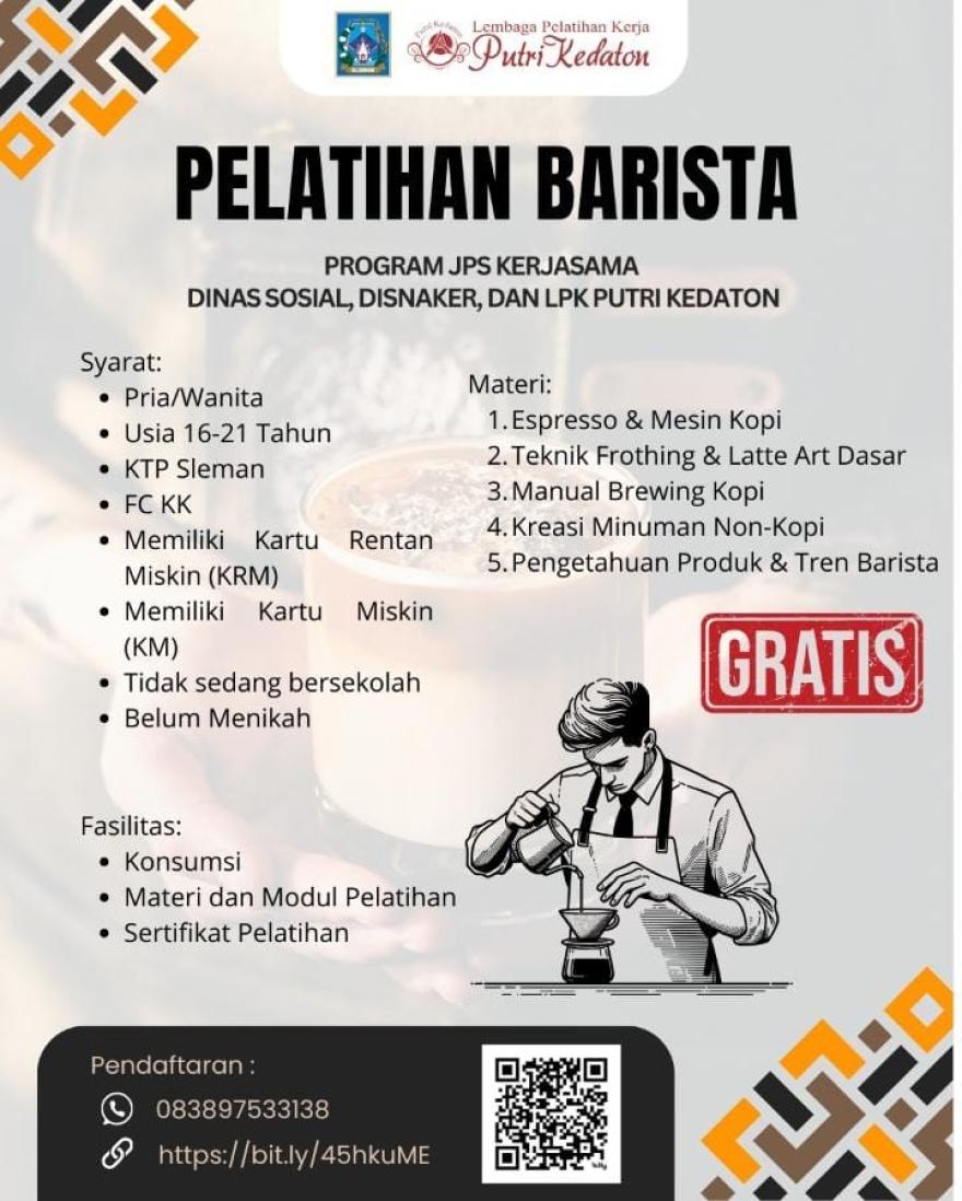 Pelatihan Barista Program JPS Tahun 2025